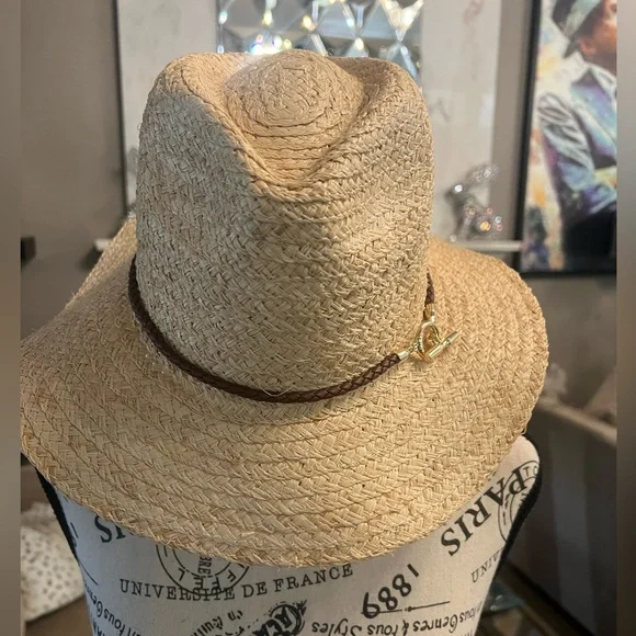 🆕 Lauren Ralph Lauren Raffia Rope Fedora Hat - Picture 3 of 17